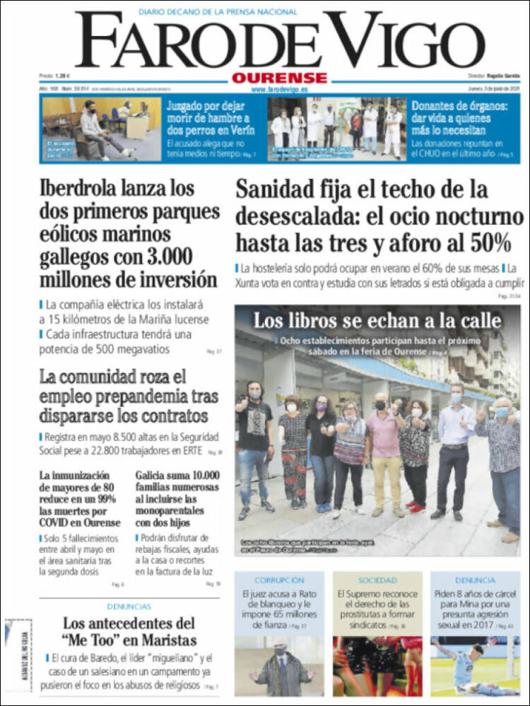 Portada de El Faro de Vigo - Ourense (Espa&ntilde;a)