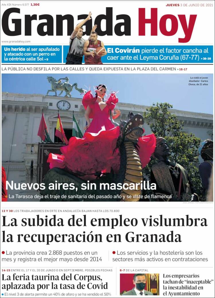 Portada de Granada Hoy (Espa&ntilde;a)
