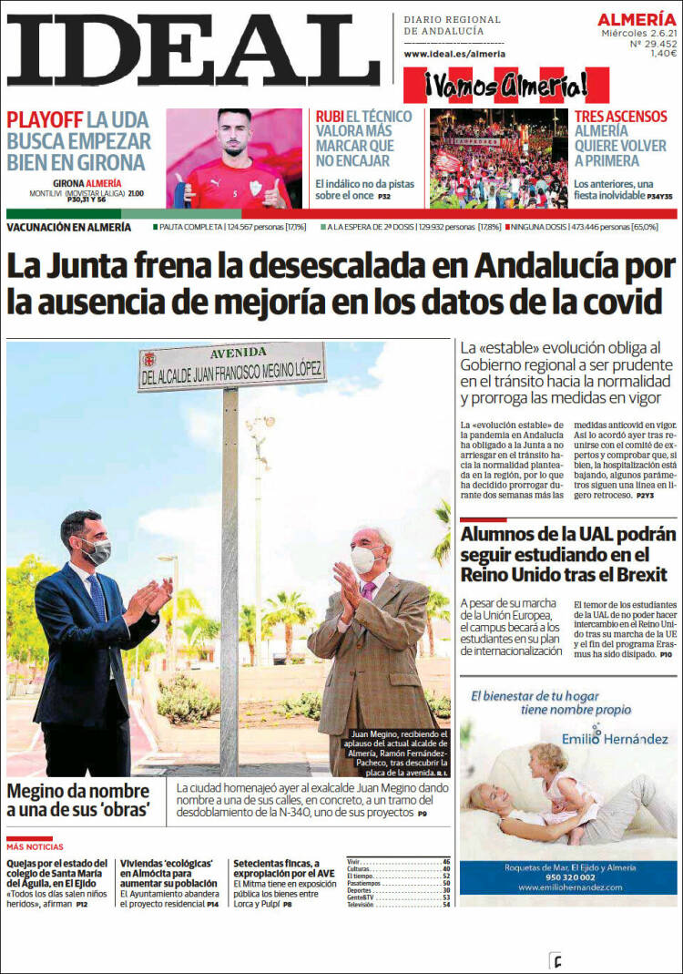 Portada de Ideal Almeria (Espa&ntilde;a)