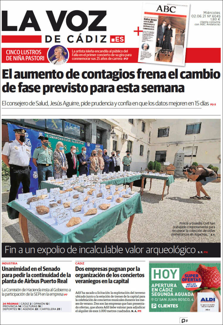 Portada de La Voz de Cádiz (Espa&ntilde;a)