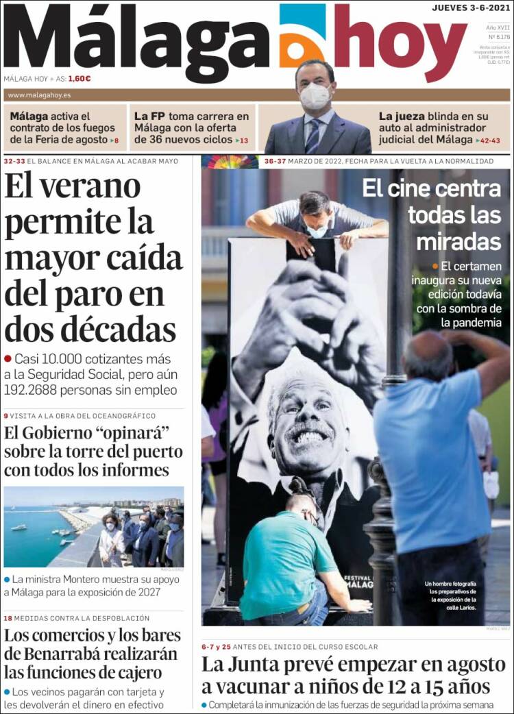 Portada de Málaga Hoy (Espa&ntilde;a)