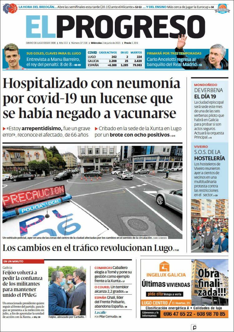 Portada de El Progreso (Espa&ntilde;a)