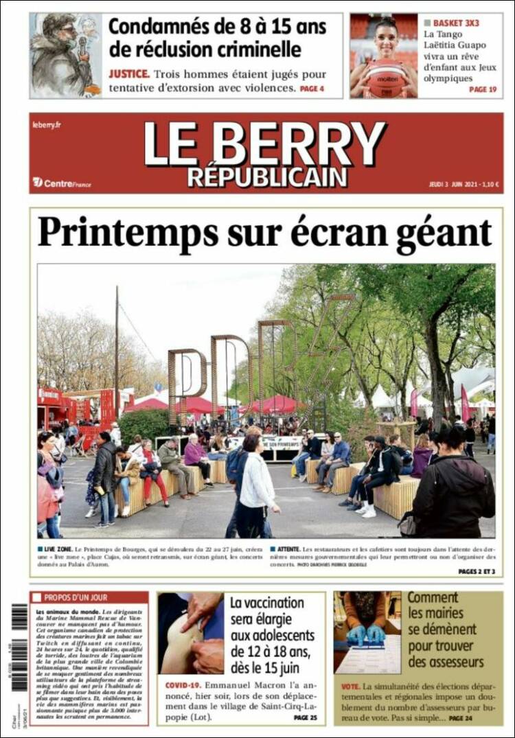 Portada de Berry Republicain (Francia)