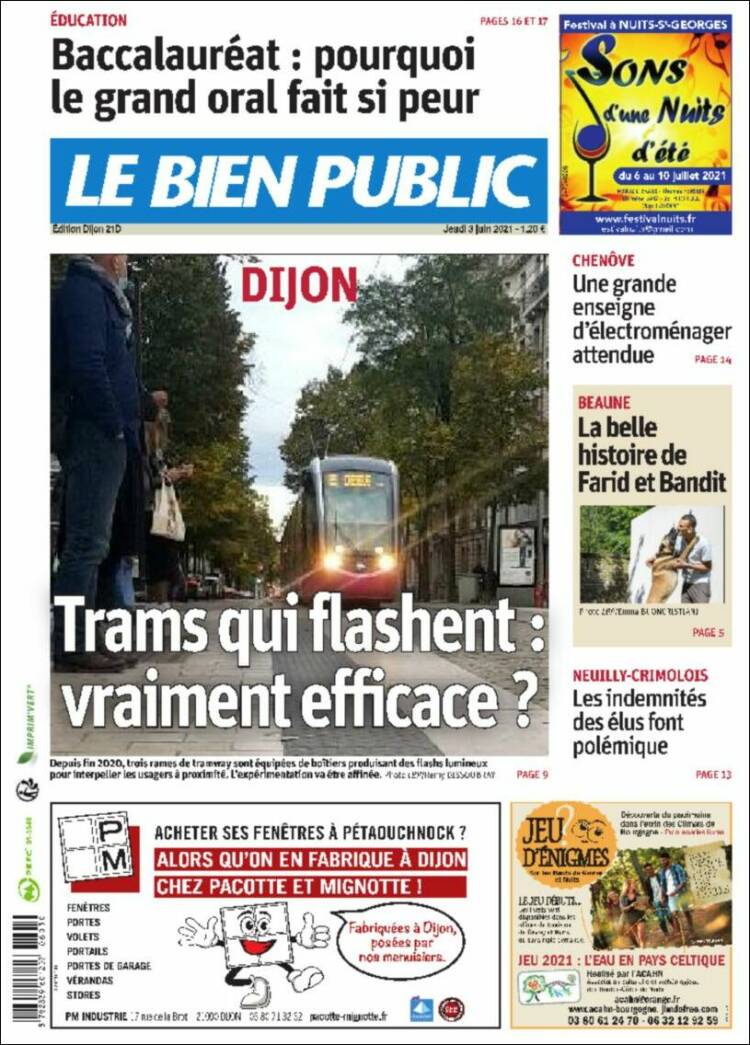 Portada de Le Bien Public (France)