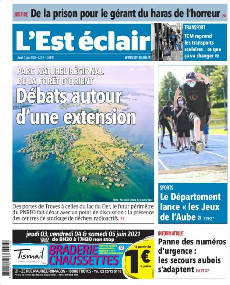 Portada de L'Est Eclair (France)