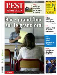 Portada de L'Est Republicain (Francia)