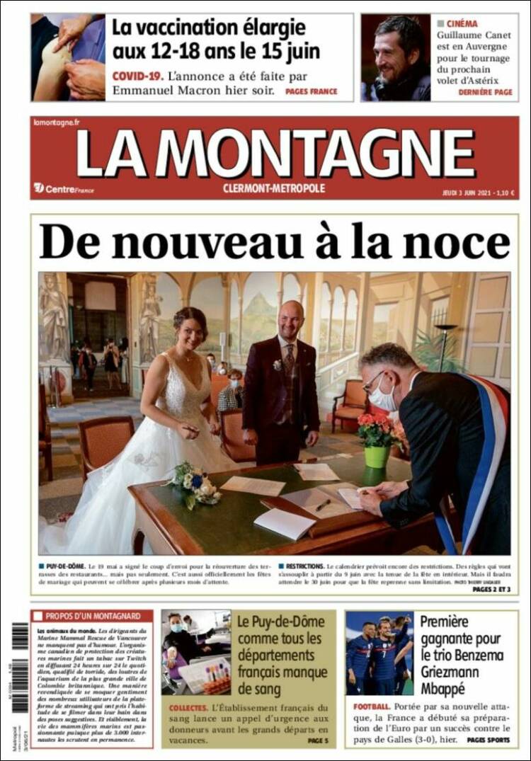 Portada de La Montagne (Francia)