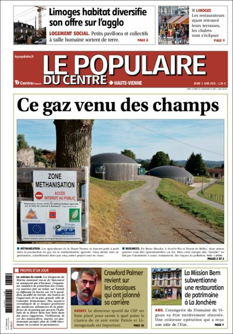 Portada de Le Populaire du Centre (France)