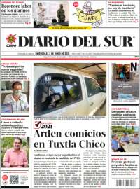 Portada de El Diario del Sur (México)