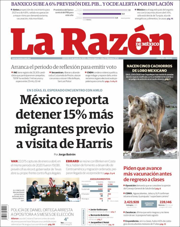 Portada de La Razón (México)