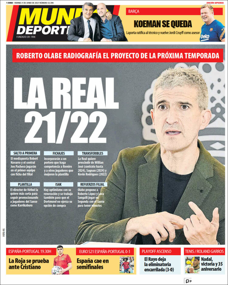 Portada de Mundo Deportivo Gipuzkoa (España)