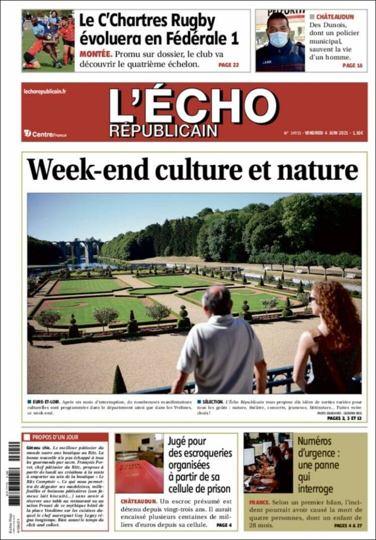 Portada de L'Echo Républicain (France)