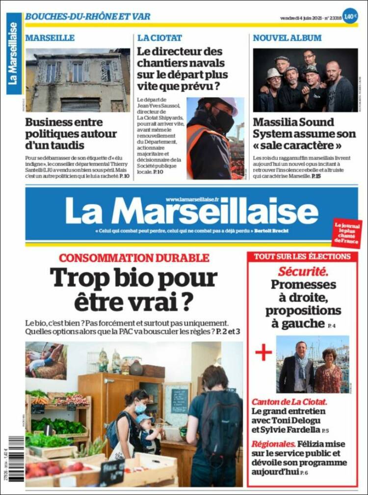 Portada de La Marseillaise (France)