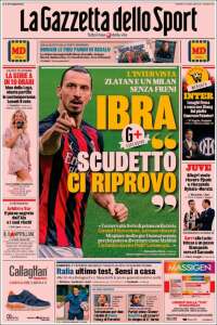 Portada de La Gazzetta dello Sport (Italia)