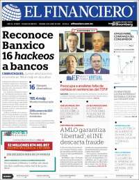 Portada de El Financiero (México)