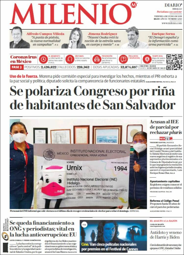 Portada de Milenio de Hidalgo (México)