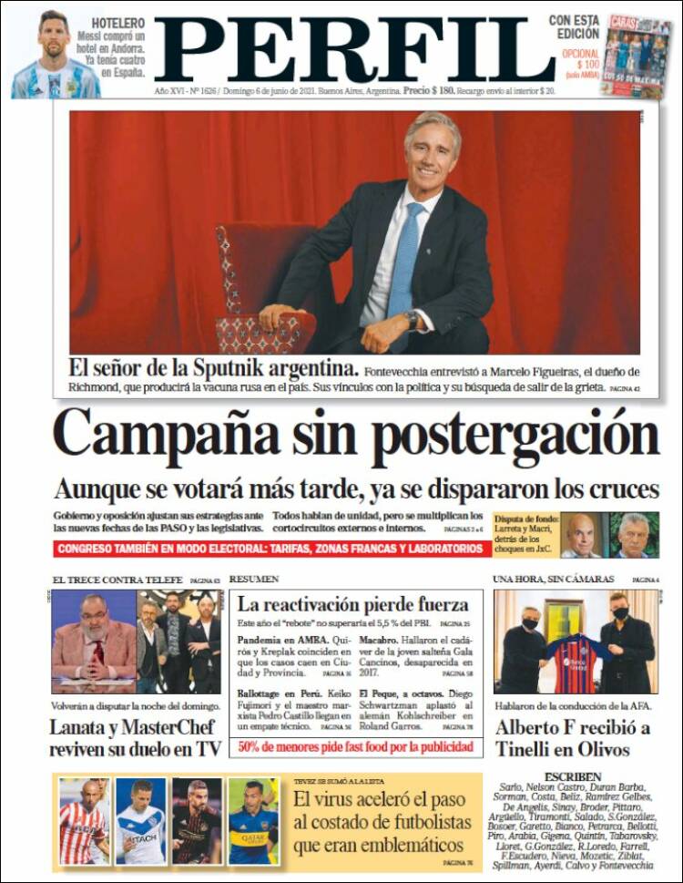 Portada de Diario Perfil (Argentina)