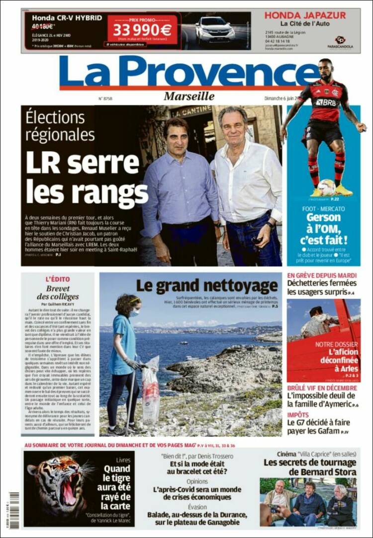 Portada de La Provence (Francia)