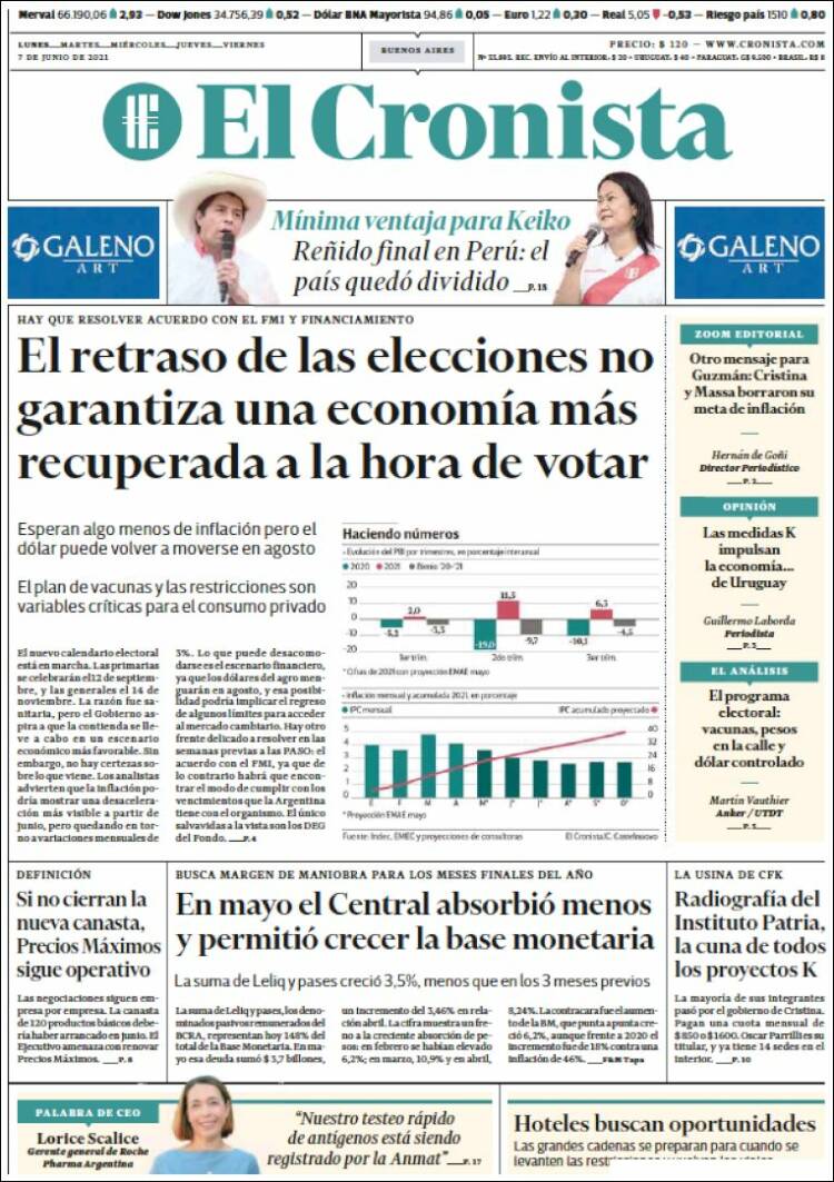 Portada de El Cronista Comercial (Argentina)