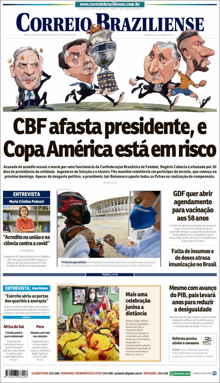 Portada de Correio Braziliense (Brasil)