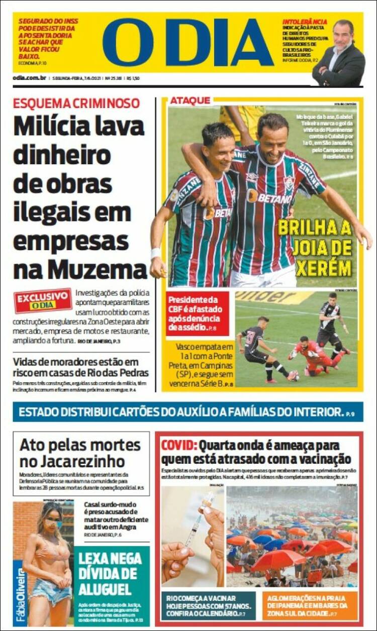 Portada de O Dia (Brasil)