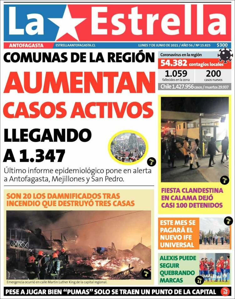 Portada de La Estrella del Norte (Chile)