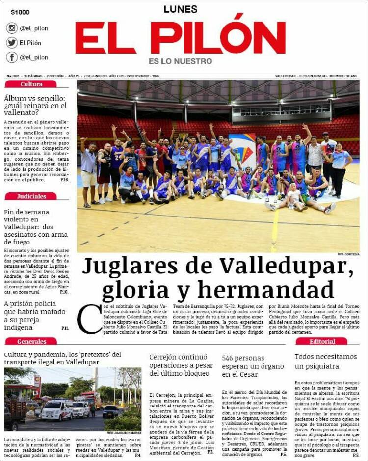 Portada de El Pilón (Colombia)