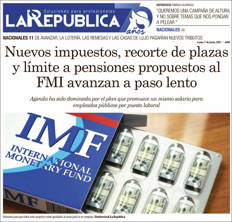 Portada de La República (Costa Rica)