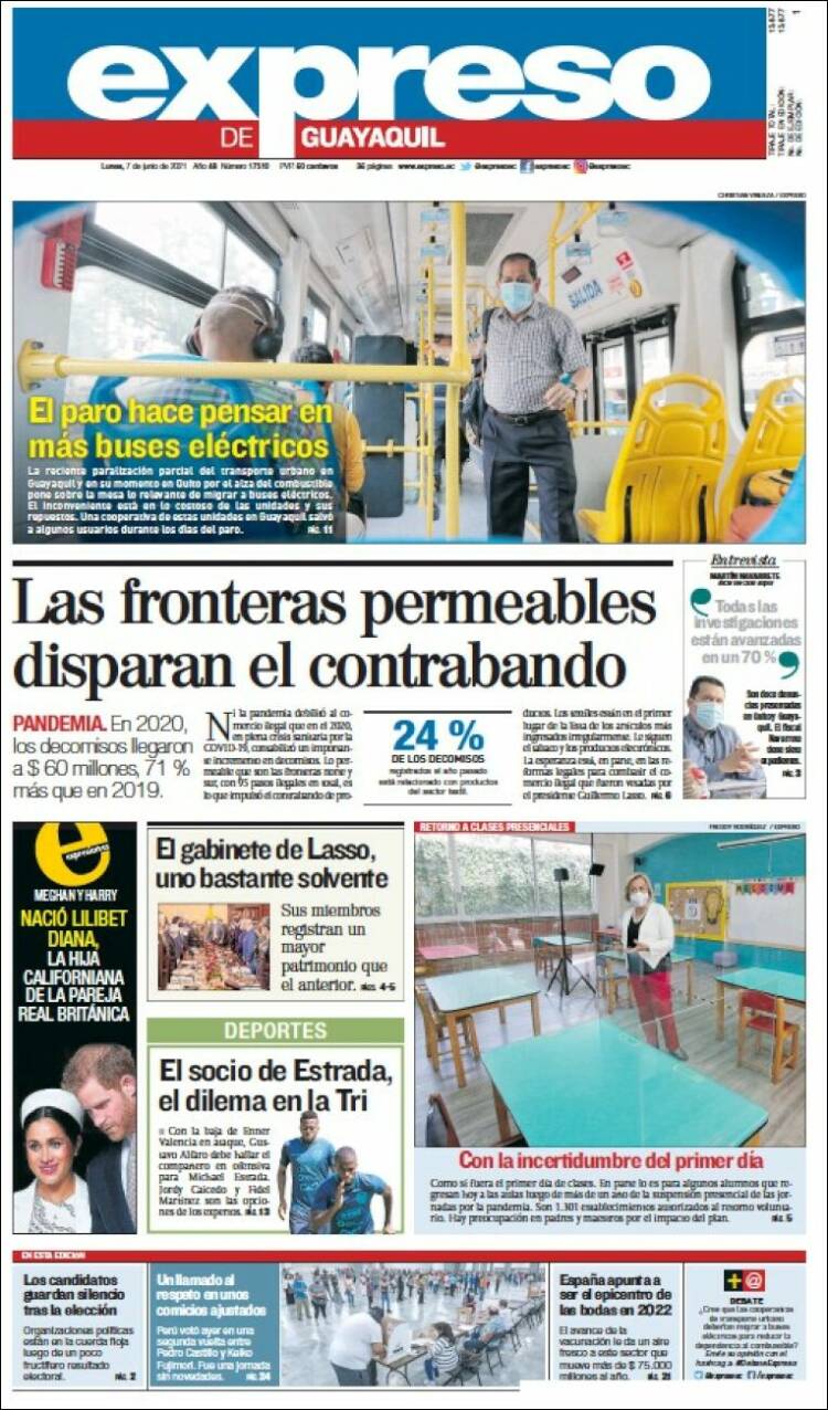 Portada de Expreso (Ecuador)