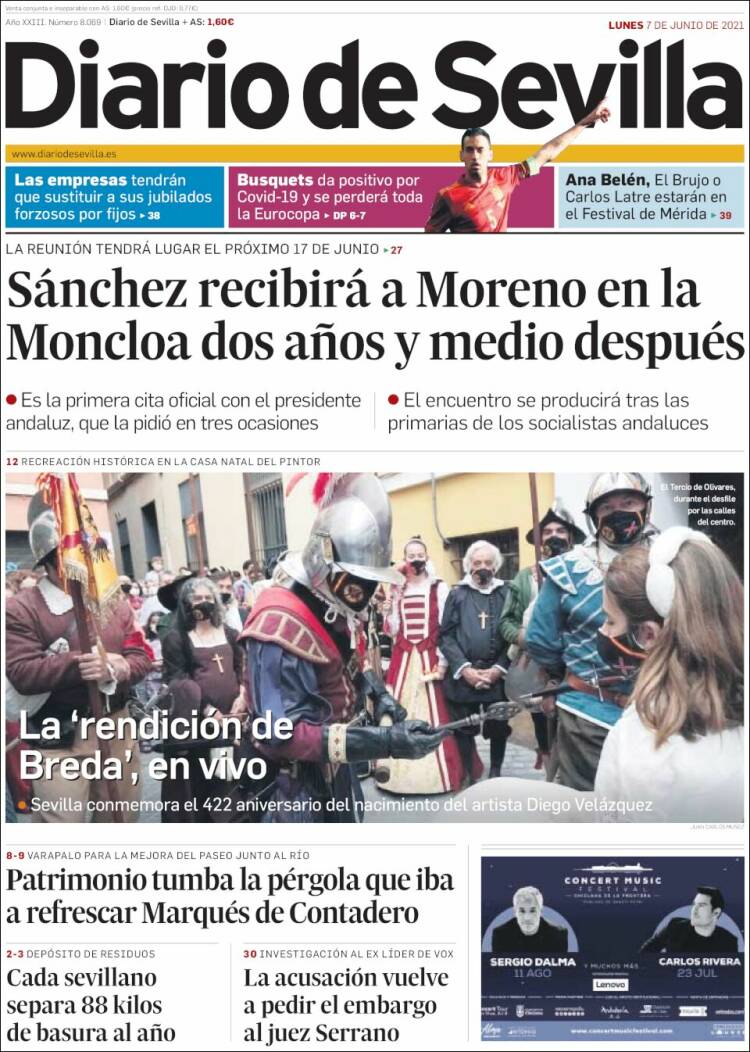 Portada de Diario de Sevilla (España)