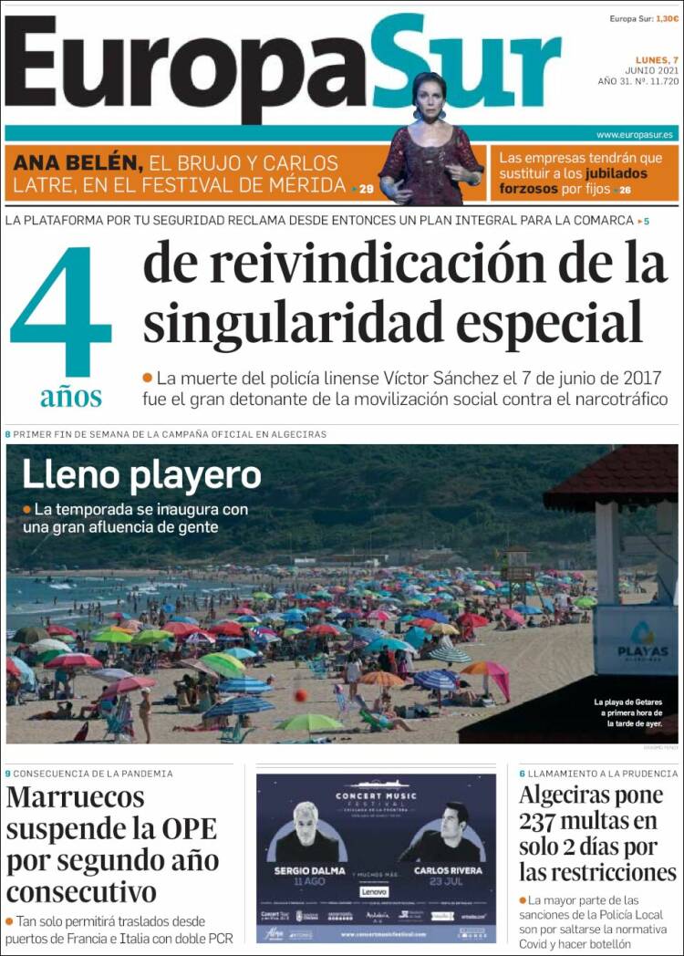 Portada de Europa Sur (España)