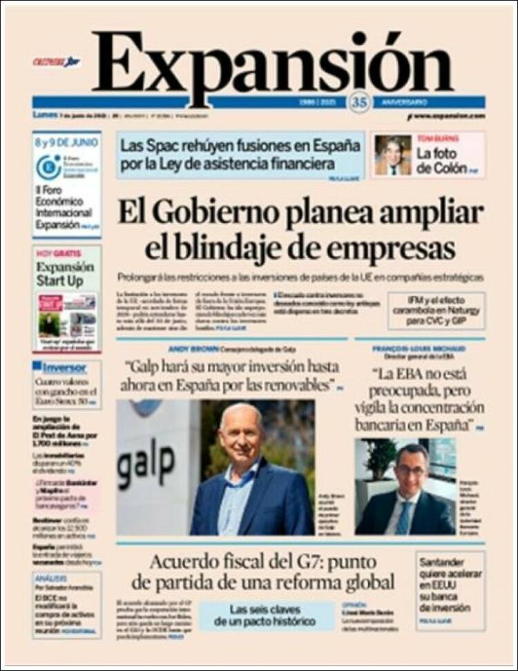 Portada de Expansión (Espa&ntilde;a)