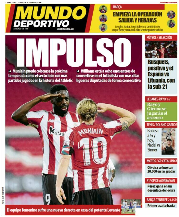 Portada de Mundo Deportivo Bizkaia (España)