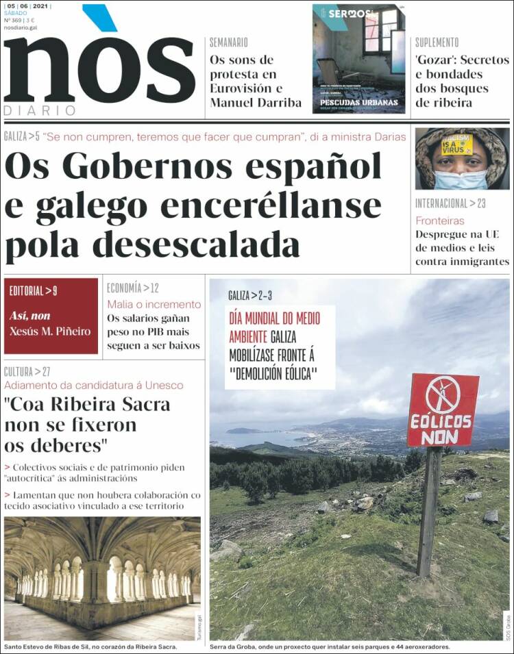 Portada de Nòs Diario (España)