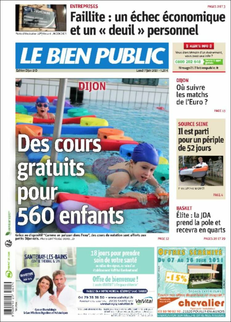 Portada de Le Bien Public (France)