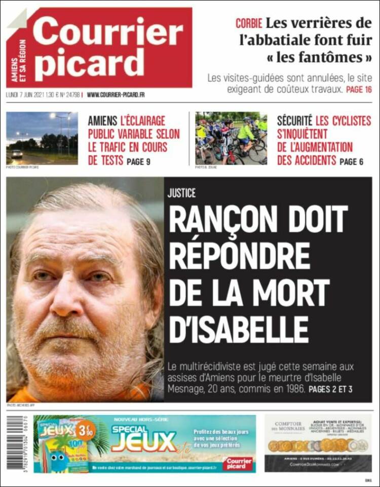 Portada de Courrier Picard (Francia)