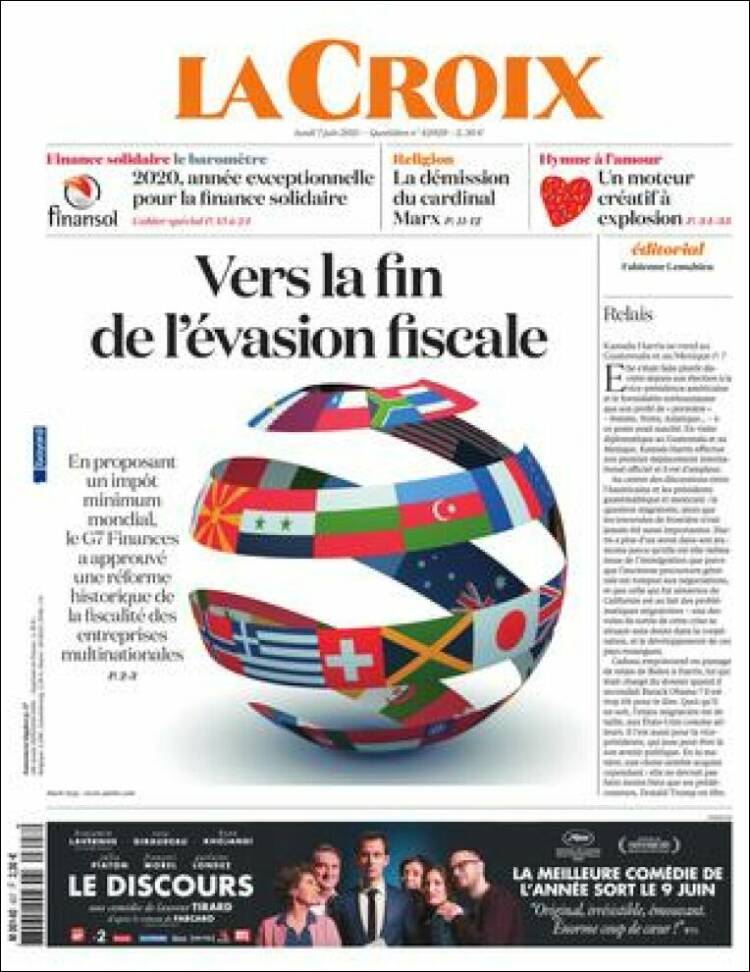 Portada de La Croix (Francia)