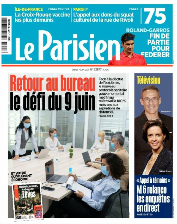 Portada de Le Parisien (France)