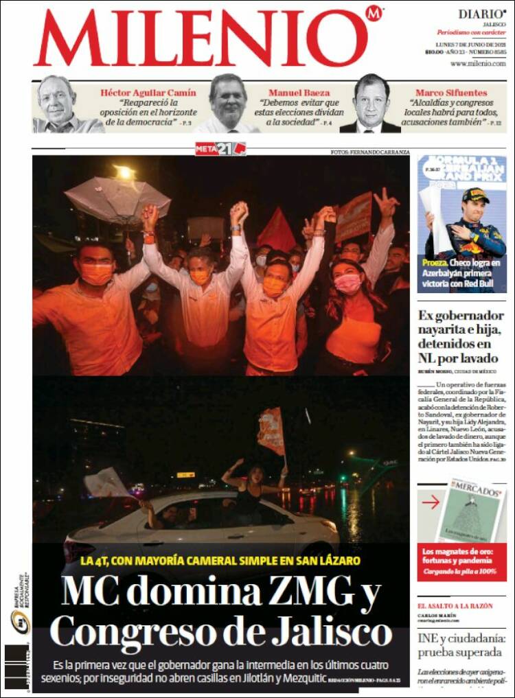 Portada de Milenio - Jalisco (M&eacute;xico)