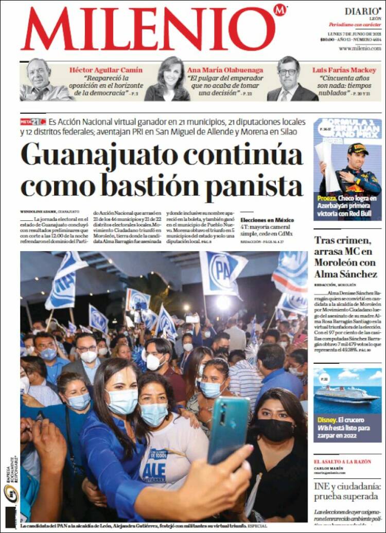 Portada de Milenio de León (M&eacute;xico)