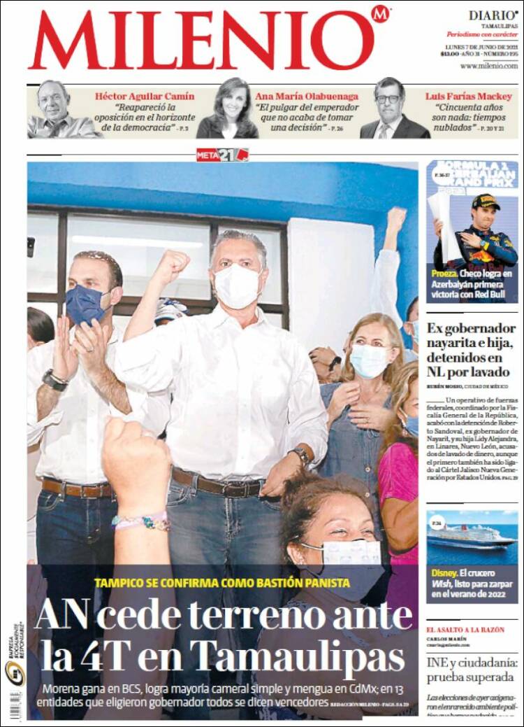Portada de Milenio - Tamaulipas (M&eacute;xico)