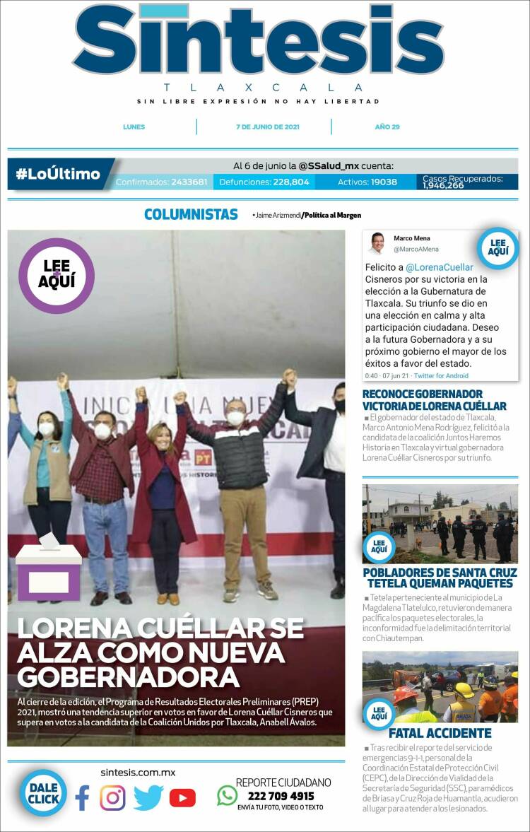 Portada de Síntesis de Tlaxcala (M&eacute;xico)