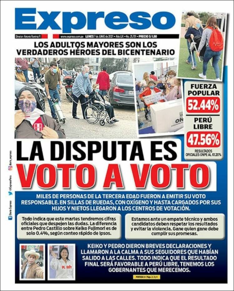 Portada de Expreso (Perú)