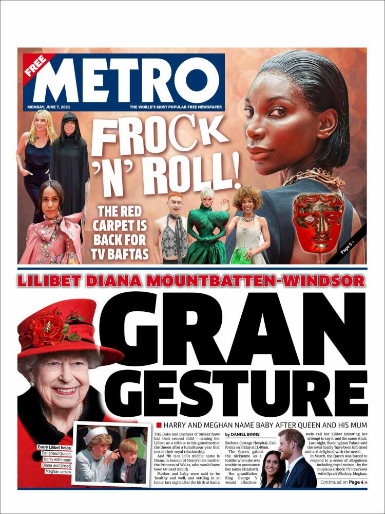 Portada de Metro (Reino Unido)