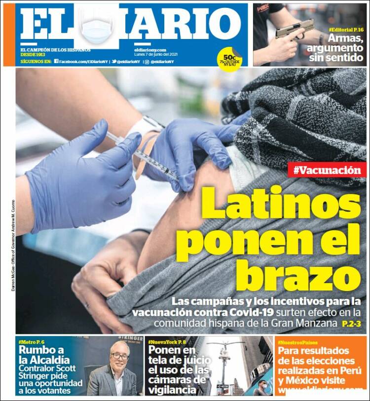 Portada de El Diario NY (USA)