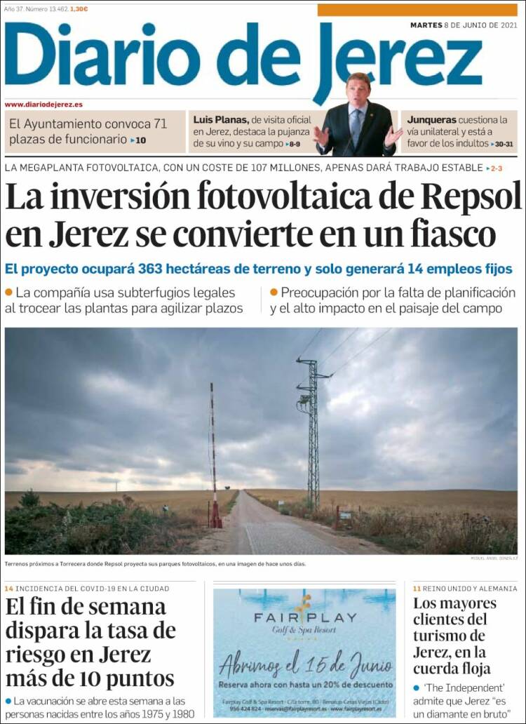 Portada de Diario de Jerez (España)