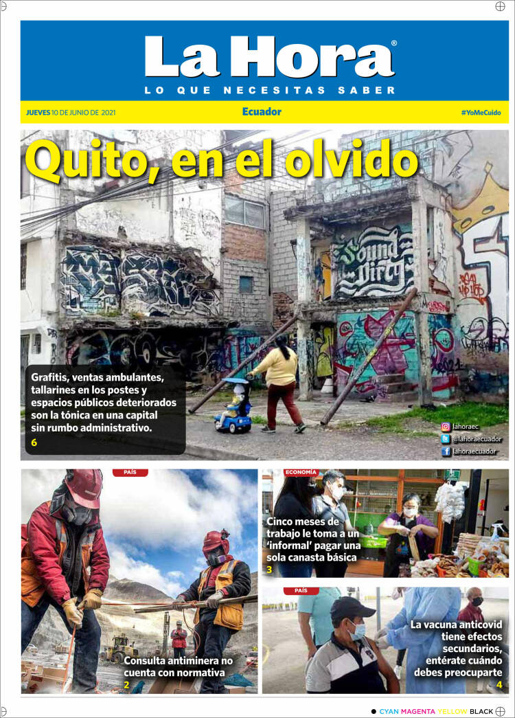 Portada de La Hora - Ecuador (Ecuador)