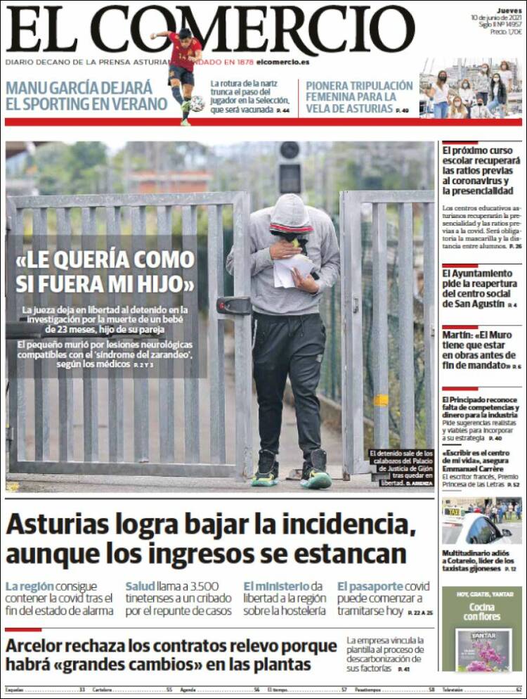 Portada de El Comercio - Gijón (Spain)