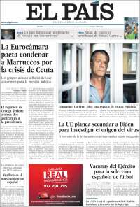 Portada de El País (España)