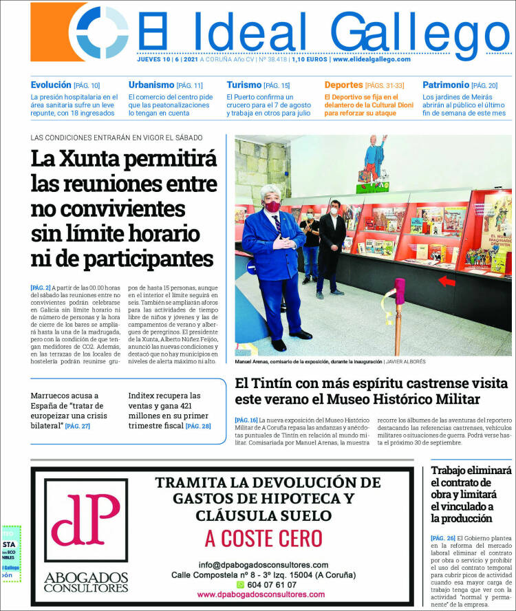 Portada de El Ideal Gallego (Spain)